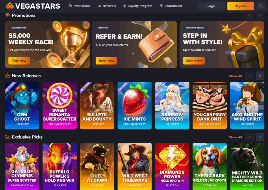 Vegastars Casino Rating
