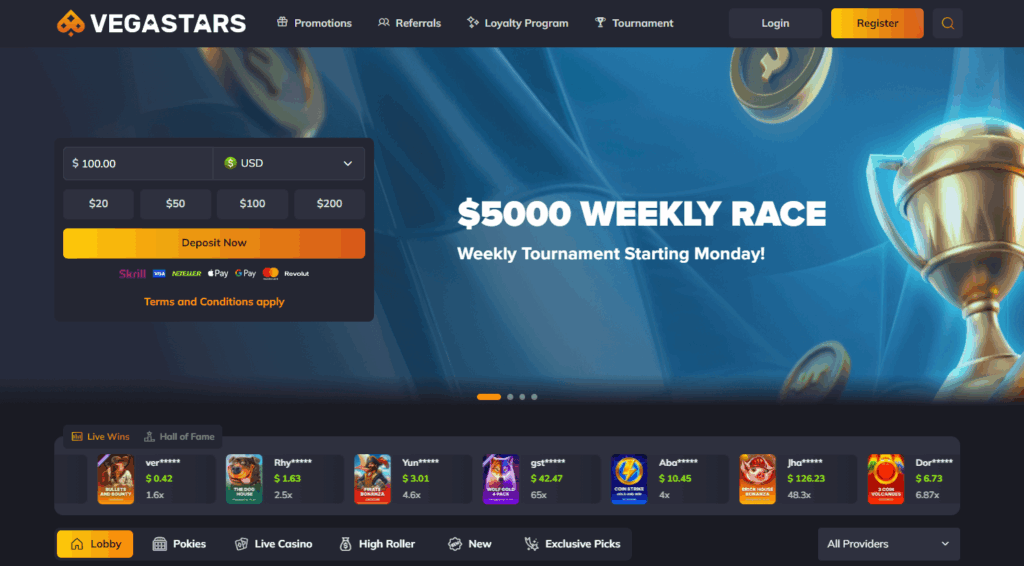 Vegastars Casino