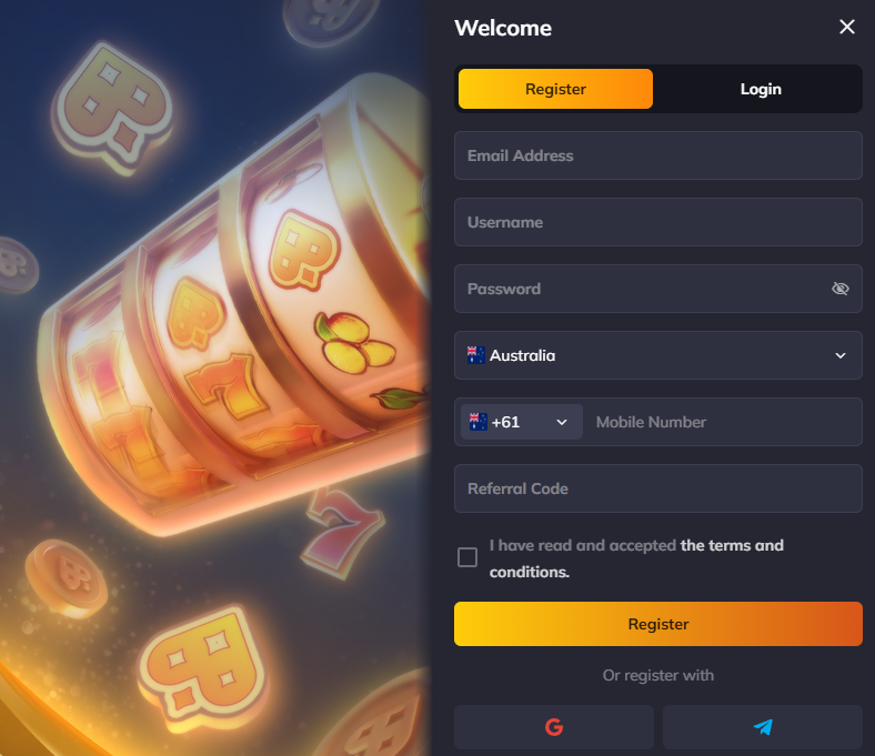 Vegastars registration